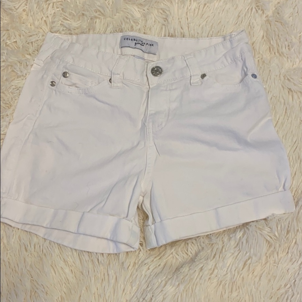 White non ripped Jean shorts